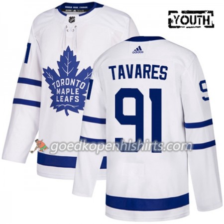 Toronto Maple Leafs John Tavares 91 Adidas Wit Authentic Shirt - Kinderen